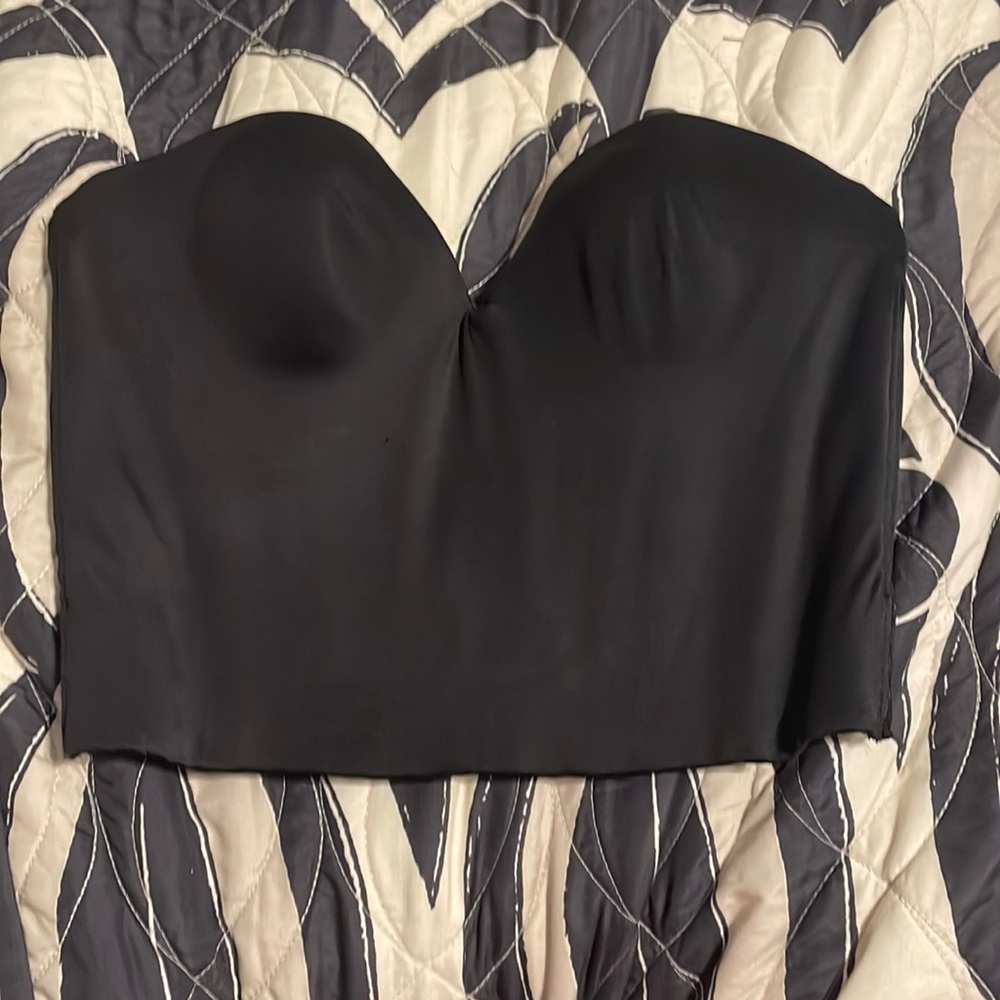 Vintage 36b cropped black bustier